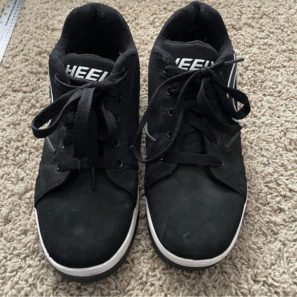 Heelys Propel 2.0 black leather skater shoes wheels size 8 youth (adult 8-9) - Picture 6 of 11